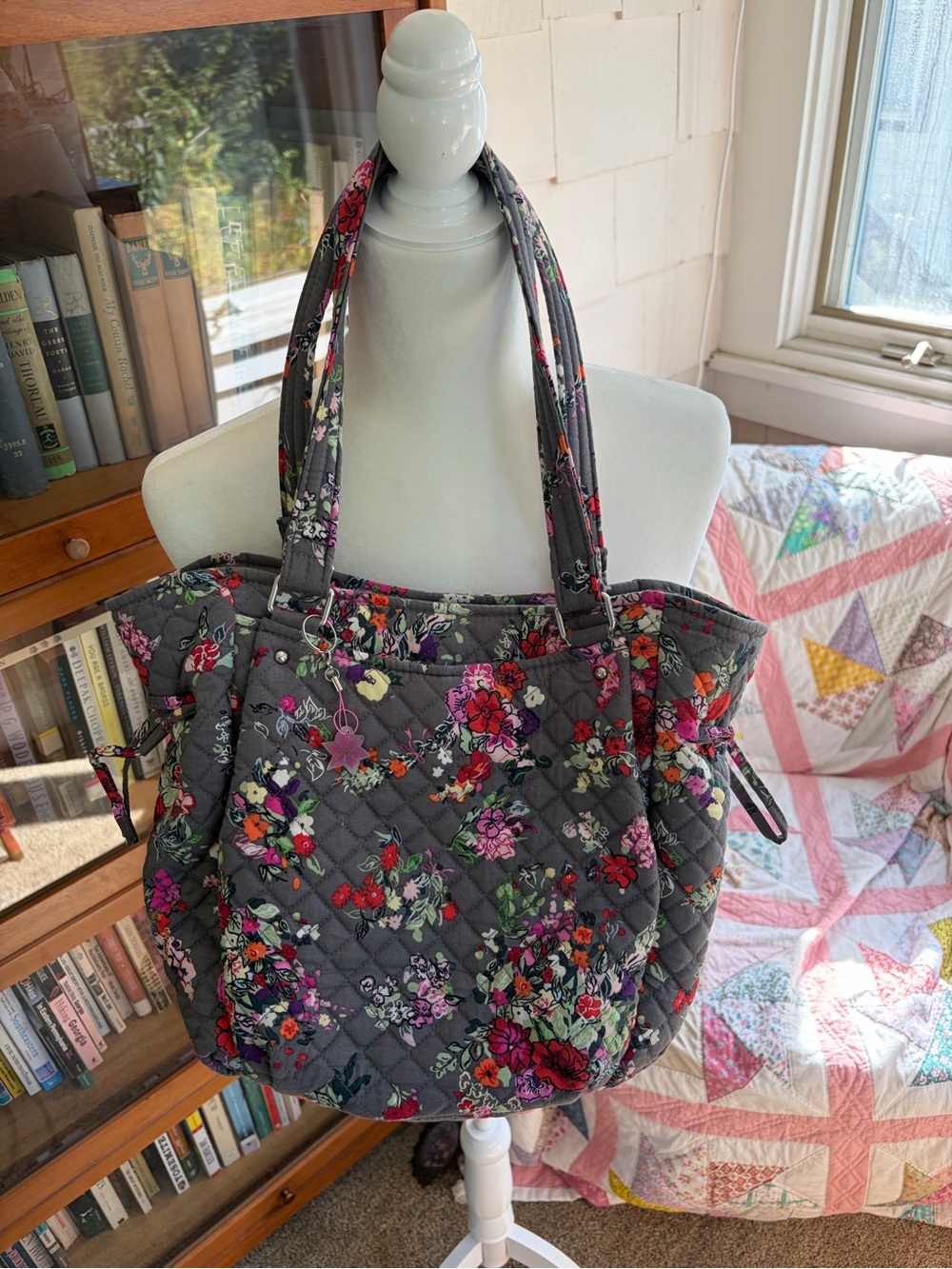 Vera Bradley Quilted Hope Blooms Satchel